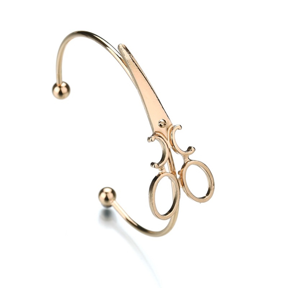 Decorative Scissor Bracelet Bangle Cuff - Picture 3 of 16